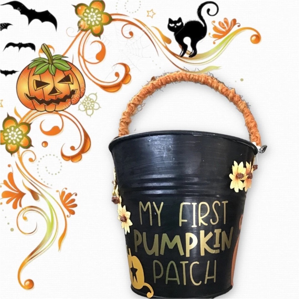 Baby’s First Halloween Pumpkin Patch Keepsake Bucket